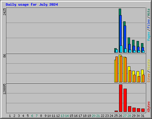 Daily usage for July 2024