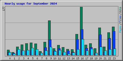 Hourly usage for September 2024